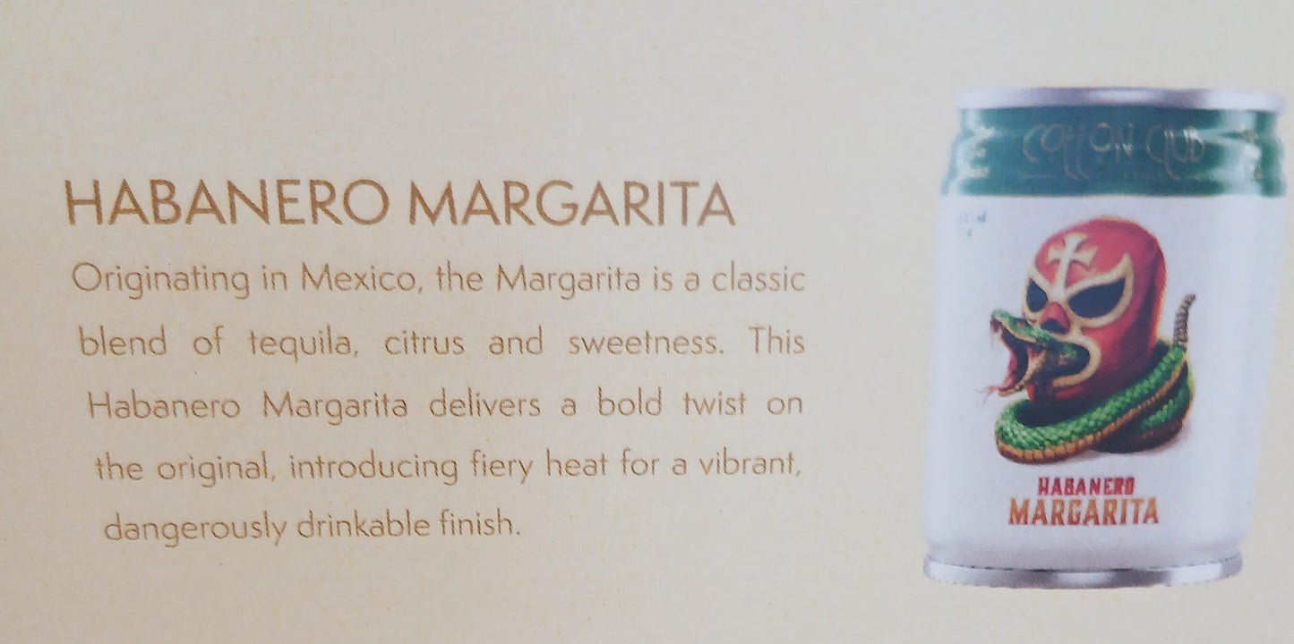 Cotton Club Habanero Margaritra Twin Pack 2 x 100ml Can