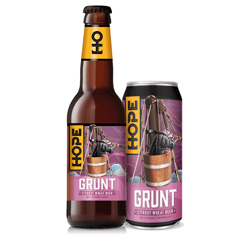 Hope Grunt Citrusy Wheat Beer  Shop Beers  The Grapevine Dublin - The GrapeVine Off Licence